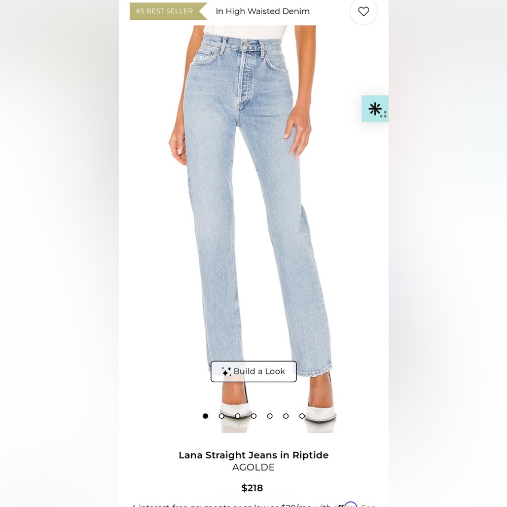 Agolde Lana Straight Jeans 25